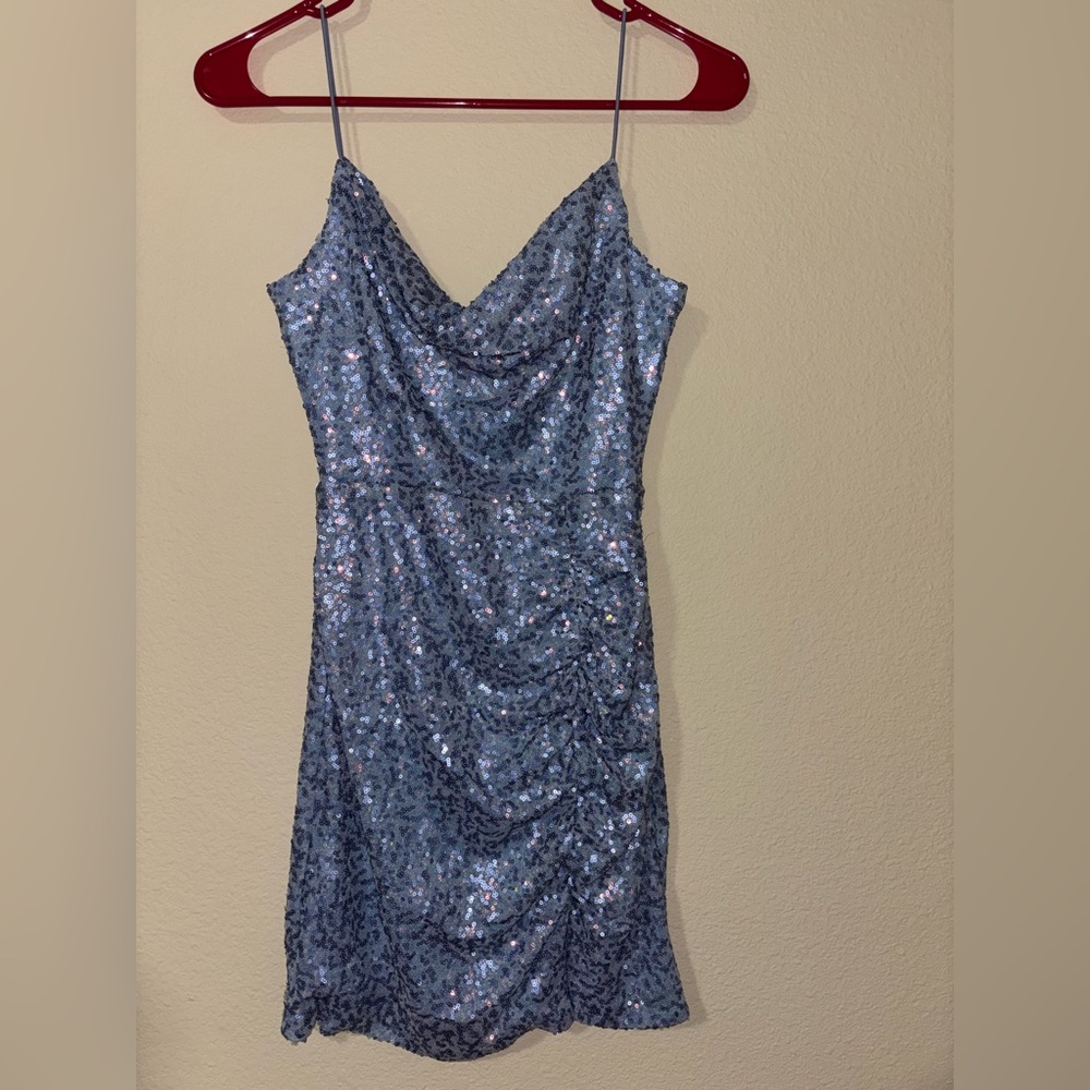 Windsor Sparkling Blue Sequin Mini Dress